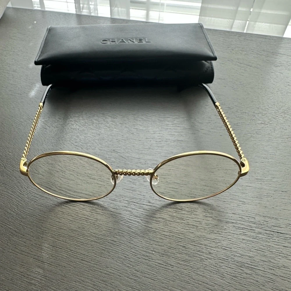Chanel Round Eye Glasses with Gold Frame - Picture 2 of 7
